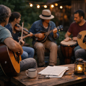 Jam Session in der Scheune